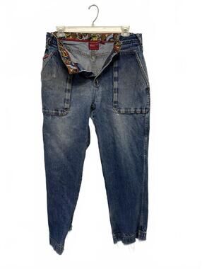 Vintage Distressed Platinum FUBU Blue Denim Jeans W38
